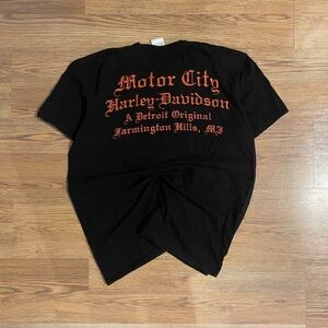 Harley-Davidson Black and Red Graphic Tee